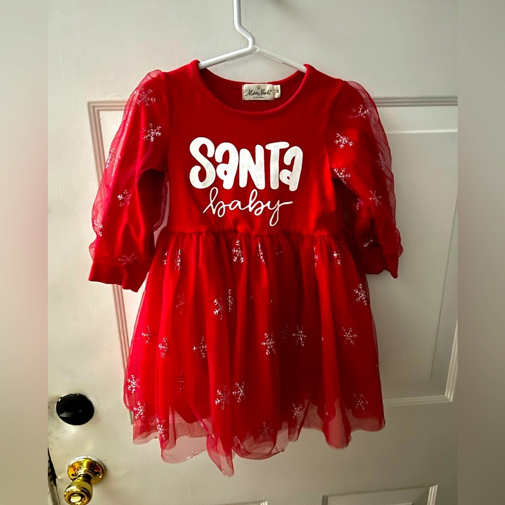 Marie Nicole Clothing Santa Baby Red Size Medium (3 years)